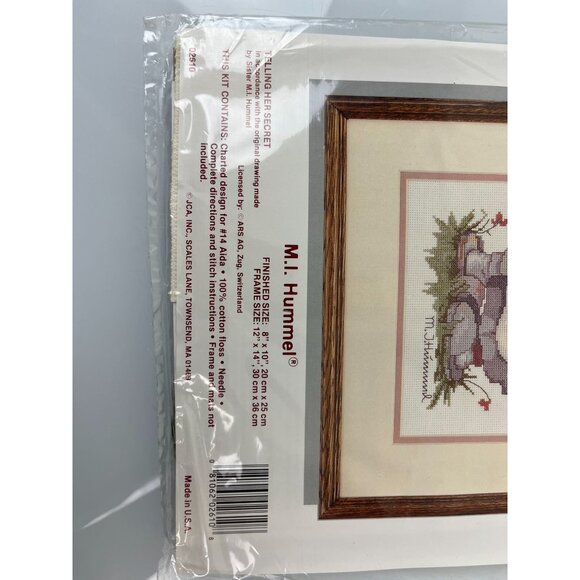 JCA Needle Treasures Counted Cross Stitch Kit "Telling Her Secret" MJ Hummel NEW - Picture 4 of 7